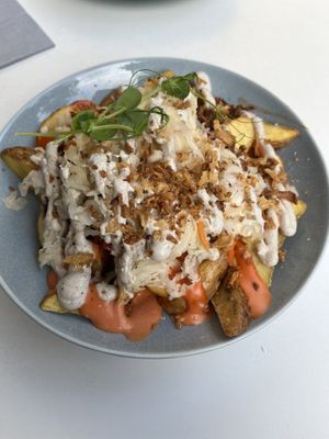 Loaded Fries with Jackfruit   at RoseHip Bistro - Pylimo in Vilnius