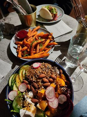 Buckwheat feta and pumpkin bowl at RoseHip Bistro - Pylimo in Vilnius