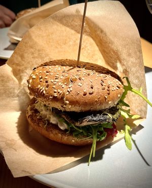 Portobello burger  at RoseHip Bistro - Pylimo in Vilnius