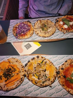 vegan pizza for me, vegetarian for my boyfriend at Pico Pizza - Nørrebro in Copenhagen