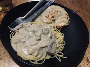 Vegan pasta  at Neverland in Cebu