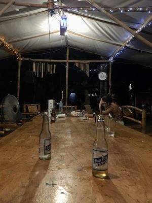 Long shared table  at Neverland in Cebu