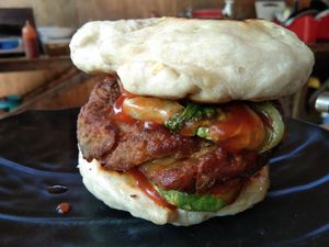 Messy burger 😍 at Neverland in Cebu