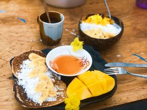 All day banana pancakes  at Neverland in Cebu