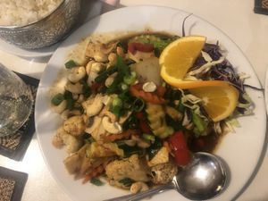 Cashew nut chilli jam (with tofu and veggies) at Cooma Thai in Cooma