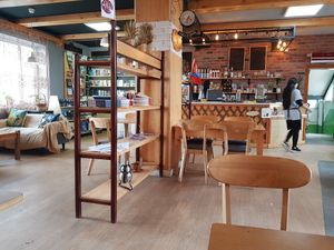 Interior at Arvin Restaurant and Coffee Shop in Olgii