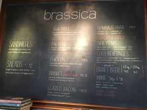 Menu at Brassica in Shaker Heights