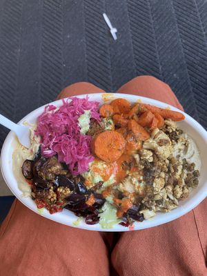 Vegan salad bowl with falafel!! Delish!!  at Brassica in Shaker Heights