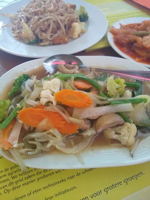 Vegetables in mushroom sauce at Pet Thai in Maastricht