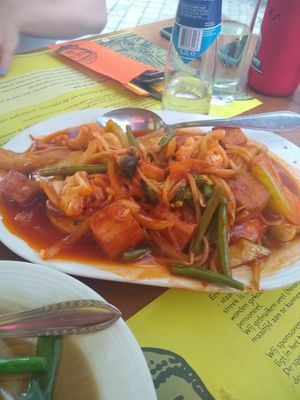 Vegetables and tofu in a sweet sauce at Pet Thai in Maastricht