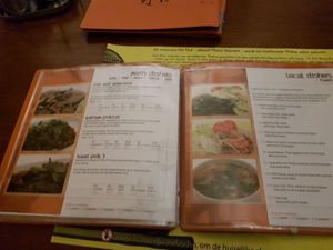 Theie menu. Almost everything can be veganised. at Pet Thai in Maastricht