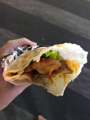 Suspicious creamy orange sauce at Halal Snack Station - Stall in Ho Chi Minh City