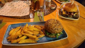 Portobello burger at 2Stein in Krems An Der Donau