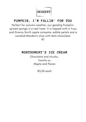 Plant Based Sushi dessert menu  at Plant Based Sushi in Amsterdam
