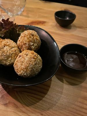 Japanese mini kroket - not bad not spectacular this one sort of sits in the middle for me at Plant Based Sushi in Amsterdam