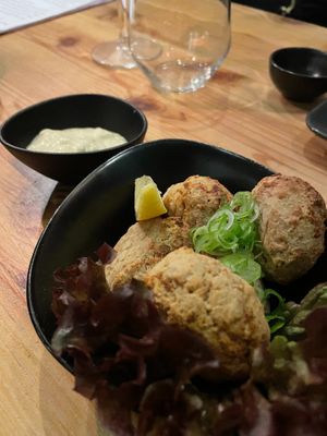 Karaage - YES !!! Subtle flavors that are spot on with a super jummy tartar sauce at Plant Based Sushi in Amsterdam