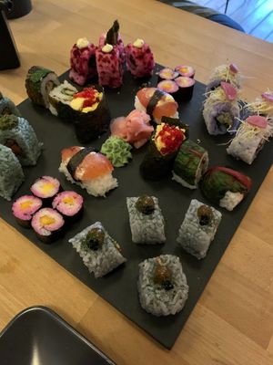 This vegan sushi was the best sushi I ever had. You can taste that a lot of effort was put into the recipe and every piece is a flavor bomb at Plant Based Sushi in Amsterdam