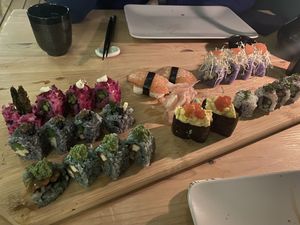 Mixed platter, this is a TIP!  at Plant Based Sushi in Amsterdam