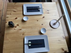 Cute table   at Plant Based Sushi in Amsterdam