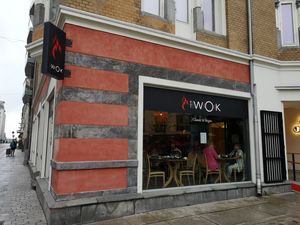 Outside at Hot Wok City in Bergen