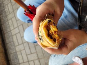 Curried potato pastry at Purebread in Whistler