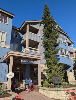Outside at Purebread in Whistler