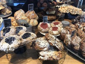 Vegan blueberry / raspberry  biscuit at Purebread in Whistler