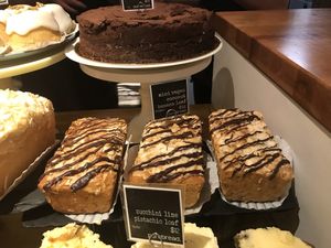 Vegan cake at Purebread in Whistler