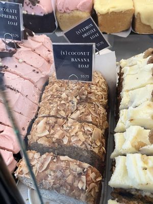 Vegan Lemon Drizzle Loaf and Vegan Coconut Banana Loaf  at Purebread - W Broadway in Vancouver