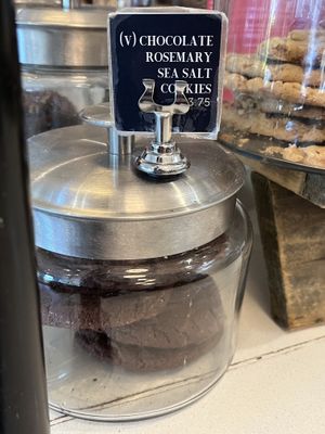 Vegan Chocolate Rosemary Sea Salt Cookies  at Purebread - W Broadway in Vancouver
