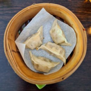 Vegan dumplings. at Soya in Bergen