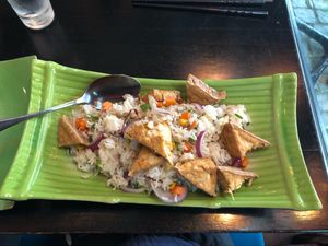 Fried rice with added tofu. (The tofu is amazing!) at Soya in Bergen