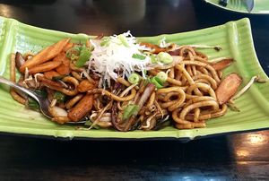 Vegan Wok Udon Noodles (no pak choy) at Soya in Bergen