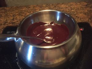 Vegan chocolate fondue at The Melting Pot in Boca Raton