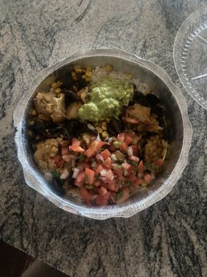 vegan bowl  at Plaza Azteca in Virginia Beach
