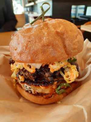 BBQ Bacon Burger at Fermenter in Portland