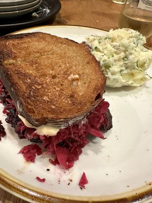 Koji best Reuben + potato salad  at Fermenter in Portland
