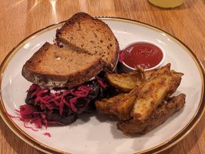 Koji Beet Reuben and Jojos at Fermenter in Portland