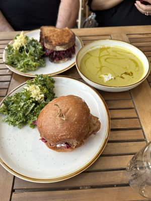 Beet sandwich, asparagus soup, tofu sandwich   at Fermenter in Portland