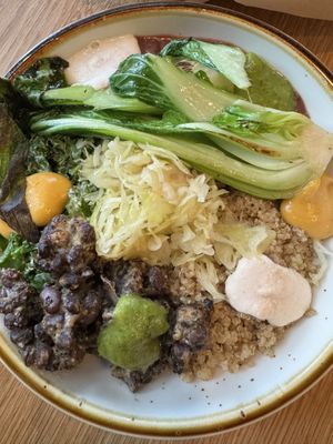 The Bowl with tempeh and all the sauces  at Fermenter in Portland