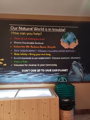 Save the world wall at Natural World Market & Cafe in Redondo Beach