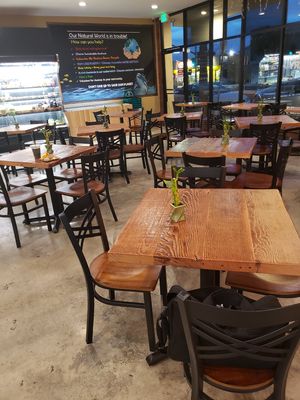 Place to eat and hang at Natural World Market & Cafe in Redondo Beach