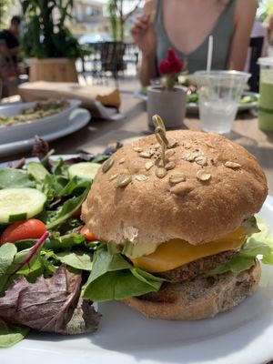 superfood burger was delicious  at Natural World Market & Cafe in Redondo Beach