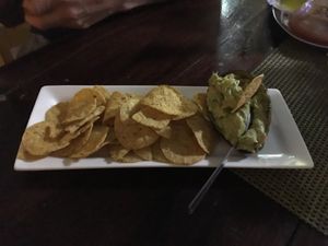 guacamole and tortilla chips at Bikini in Puerto Viejo De Talamanca