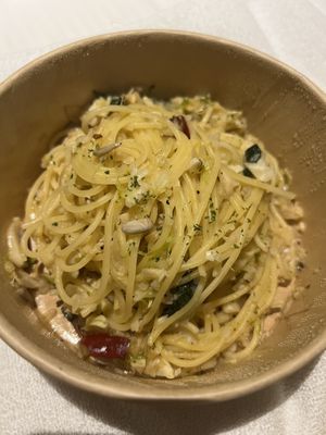Garlic and chili pasta   at Little Tree Food 小小樹食 - Xiǎo Xiǎo Shù Shí in Taipei