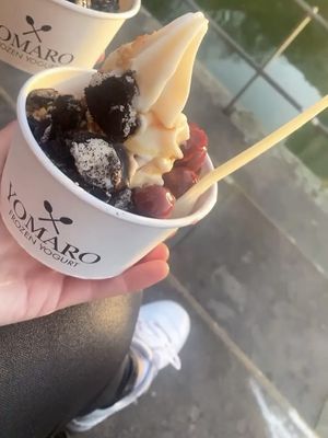 soy yogurt, oreos, cherrys & caramel sauce 🤤  at YOMARO - Oberkassel in Dusseldorf
