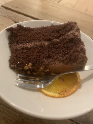 The vegan chocolate cake. at Pluk in Amsterdam