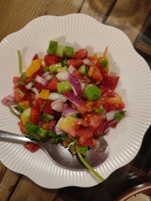 Side salad that comes with the food at Wardah in Jeju