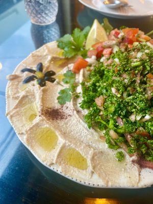 Hummus & Tabbouleh Salad   at Wardah in Jeju