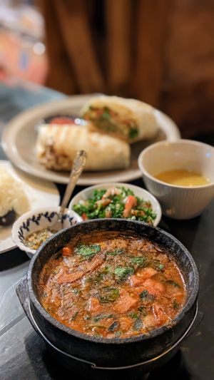 Vegan Fasolia & Rice, Falafel Sandwich at Wardah in Jeju
